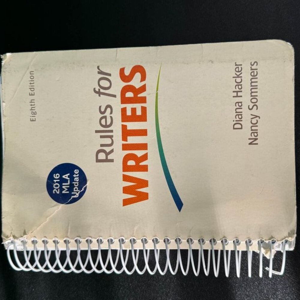 College Edition Rules for Writers 8th edition 2016 MLA Update Diana Hacker Nancy